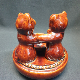Боченок с мишками для меда,варенья. Обливная глазурная керамика, майолика.. Картинка 18